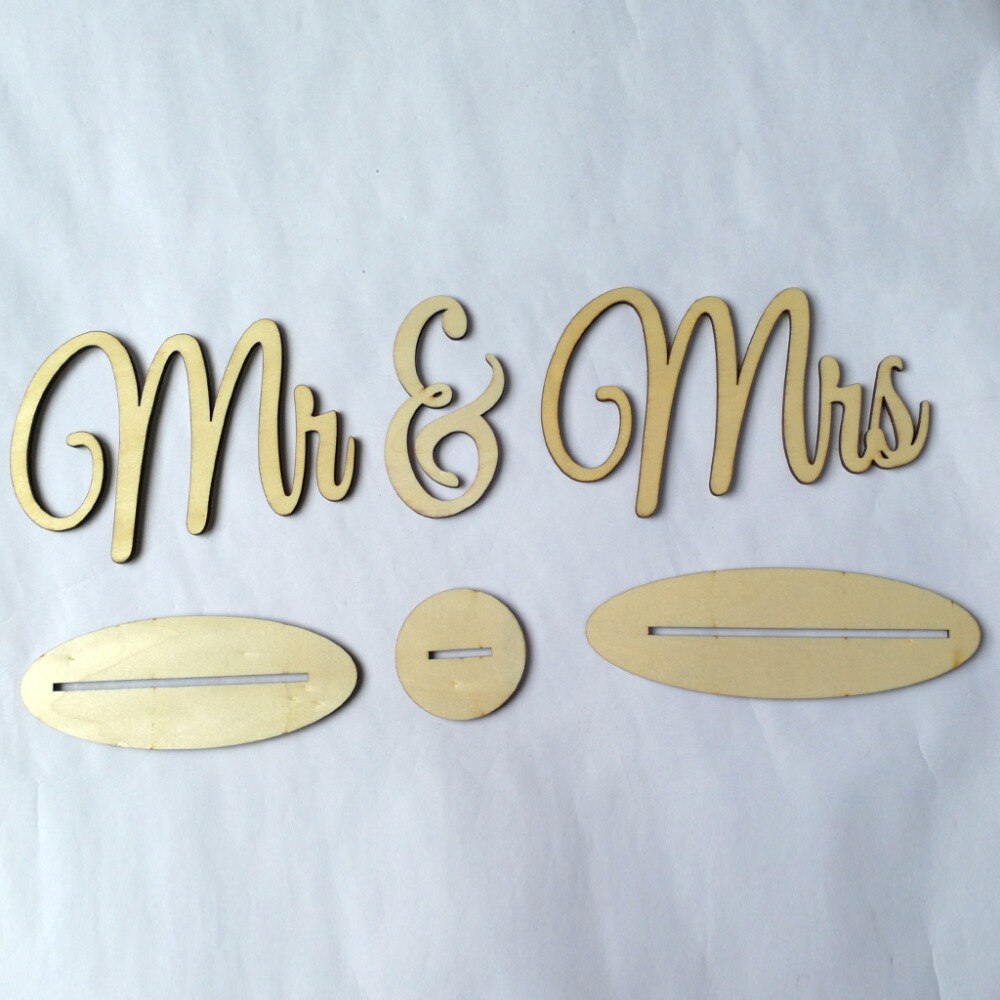 Wedding Signs Wood Mr &amp; Mrs Wedding Table Sign for Bride and Groom Table Decoration