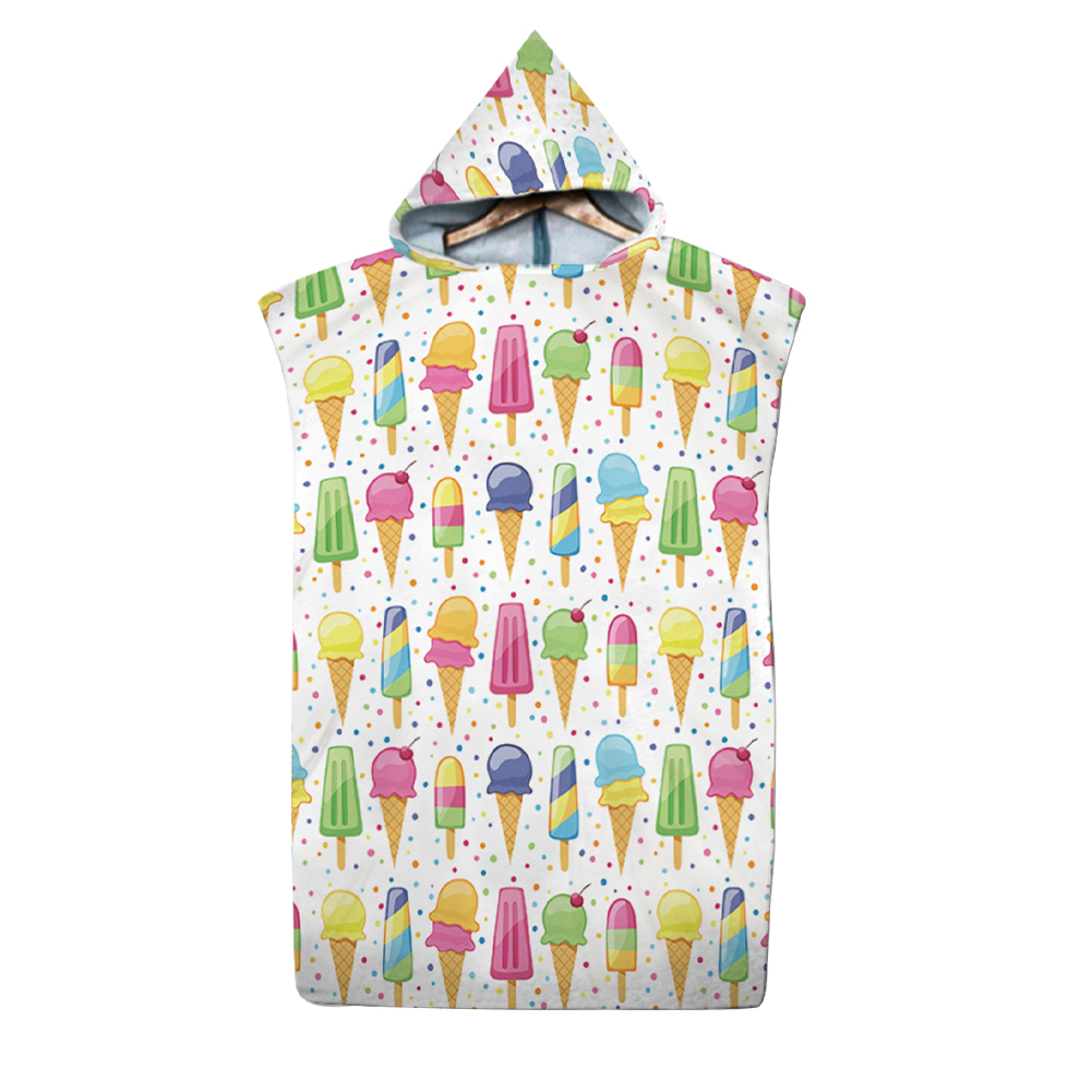 Poncho de microfibra con dibujos animados para adultos, de secado rápido Toalla de baño, bata con capucha para Fitness, gimnasio y playa