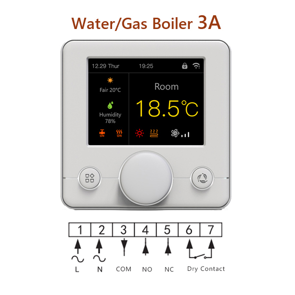 Beok Tuya termostato intelligente regolatore di temperatura Wifi per riscaldamento caldaia acqua/gas schermo colorato funziona con Alexa Google casa: Boiler Theremostat