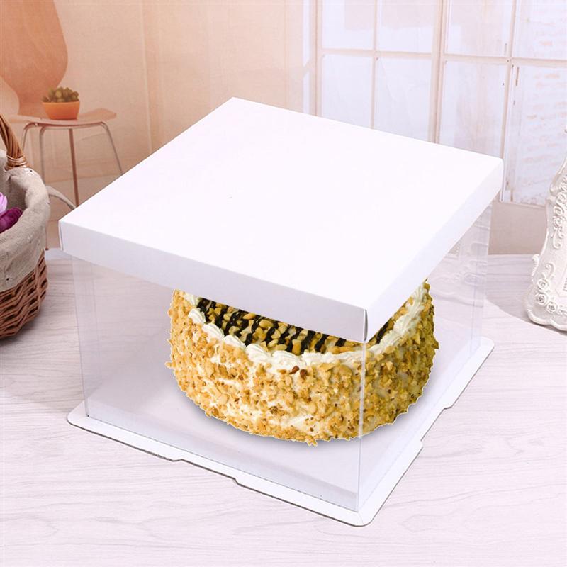 4Pcs Cake Verpakking Cake Container Transparantie Cake Box Cake Wrapping Doos