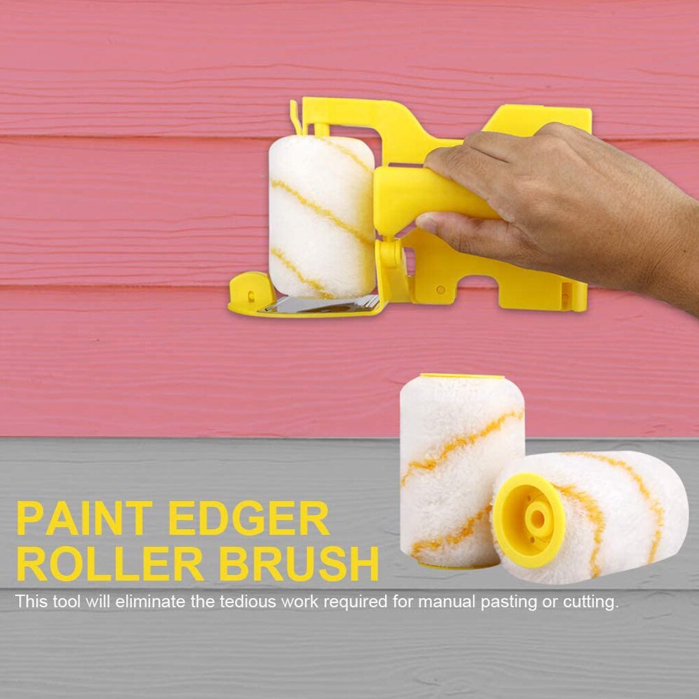 Clean-Cut Paint Roller Brush Multifunctional Roller Paint Brush Clean-Cut Paint Edger Wall Painting Roller Brush Set