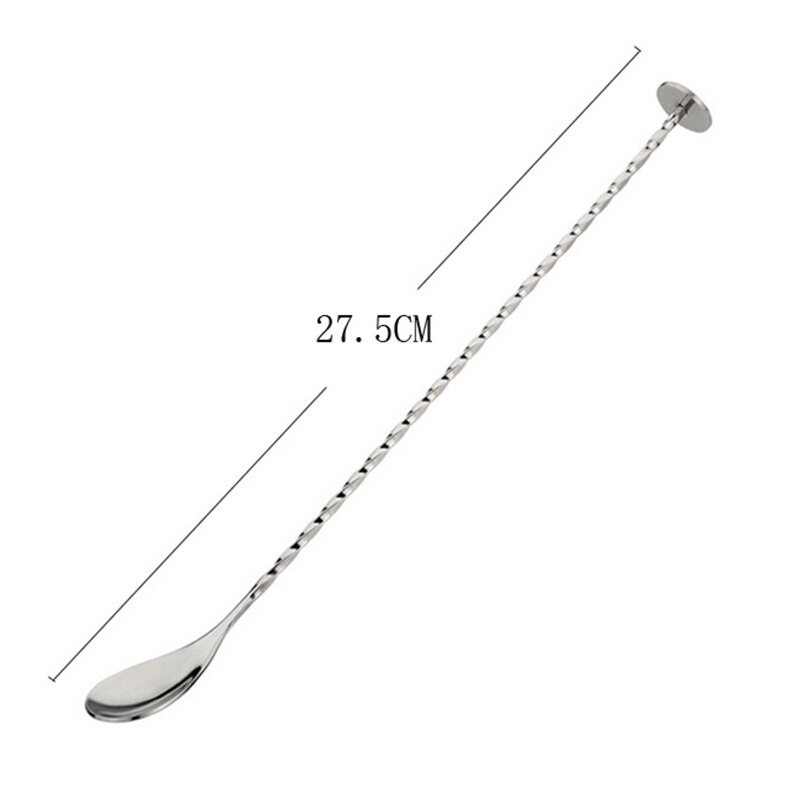 Rostfritt stål teardrop barsked cocktail mixer bar puddler omrörning cocktail skedar slev omrörare martini bar verktyg