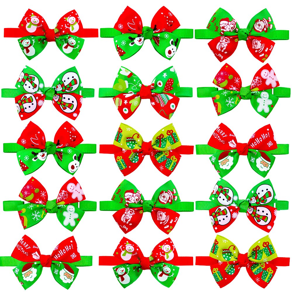 50Pcs Hond Accessoires Kerst Hond Strikjes Pet Hond Kat Strikjes &amp; Strikjes Dierbenodigdheden Hond Bowtie Voor kleine Honden