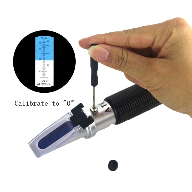 Håndholdt 0-80%  alkohol refraktometer atc spiritus tester meter alkoholometer spiritus vinindhold tester med detailboks