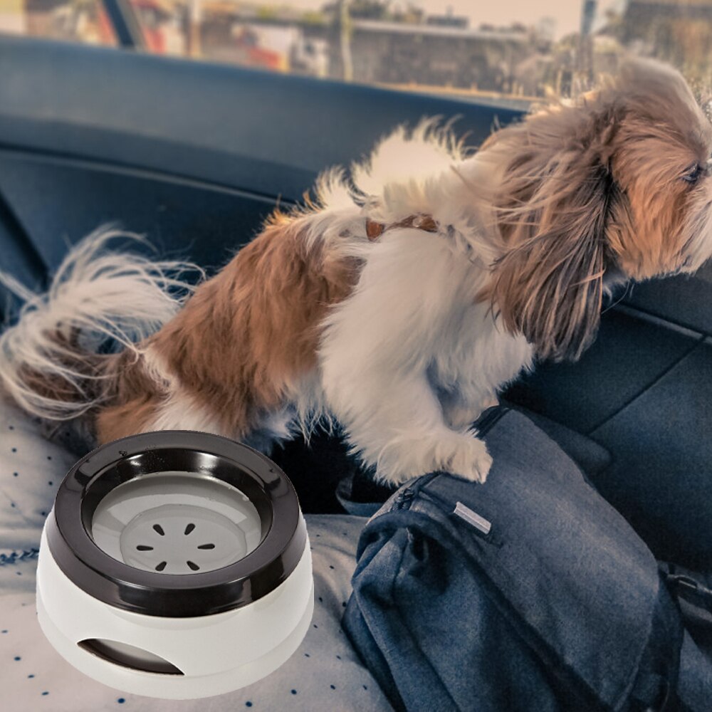 1 szt. Miska dla psa pływająca nie zwilżająca usta miska dla kotów bez rozlewania podajnik wody pitnej plastikowa przenośna miska dla psa akcesoria dla zwierząt