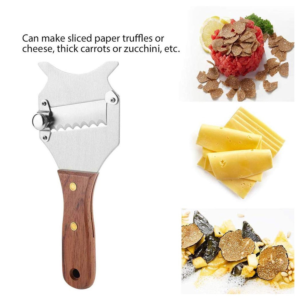 Stainless Steel Truffle Cheese Slicer Adjustable Blade Chocolate Shaver Wavy Blade Dessert Knife Kitchen Gadgets