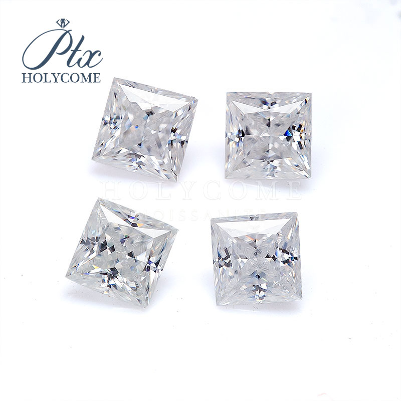 0.5 ct def vvs atacado solto máquina de corte cor branca forma quadrada princesa corte moissanite diamante sintético