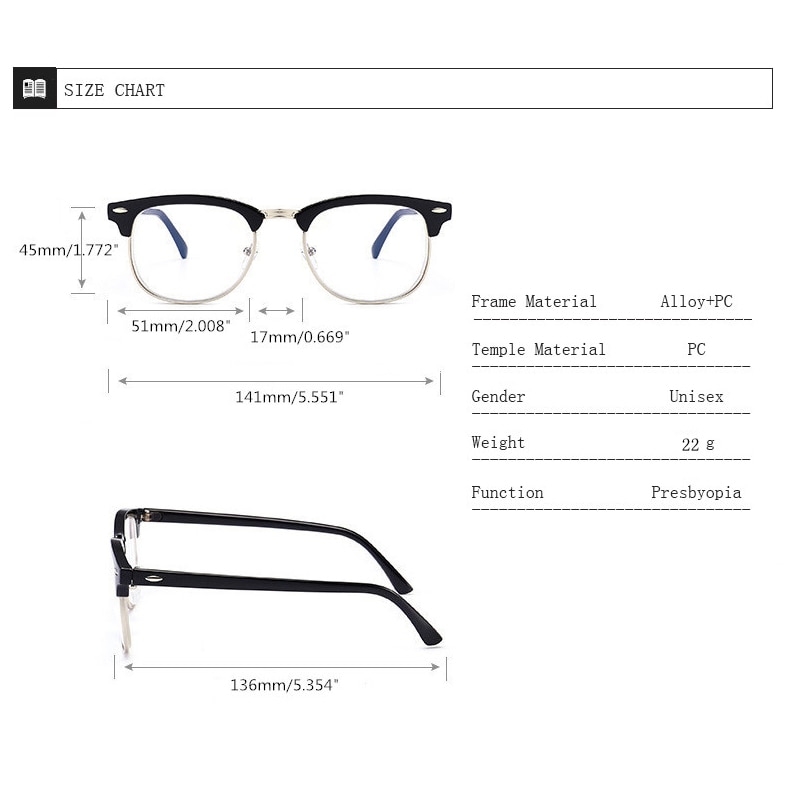 Vision Blue Light Shield Computer Reading/Gaming Glasses - 0.0 Magnification Low color distortion, Anti-Blue-Ray Eye Glass A111