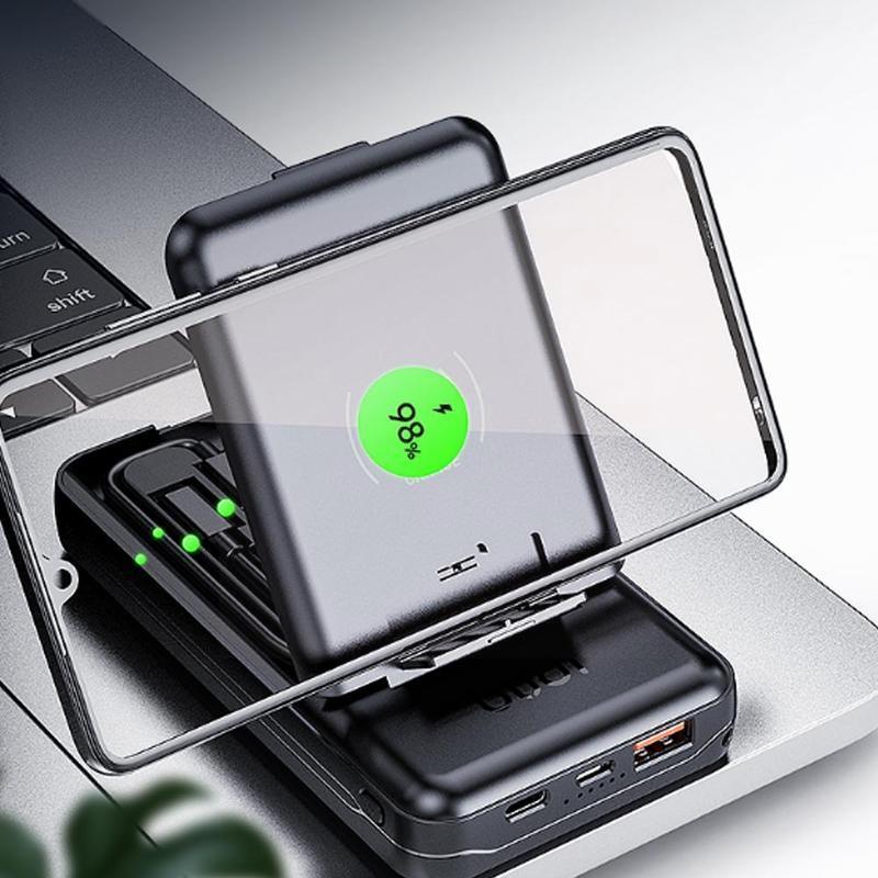 BUDI Multifunctional Power Box 10000mAh 7 in 1 Portable Charger Type C Adapter Converter to Micro USB Android Type C