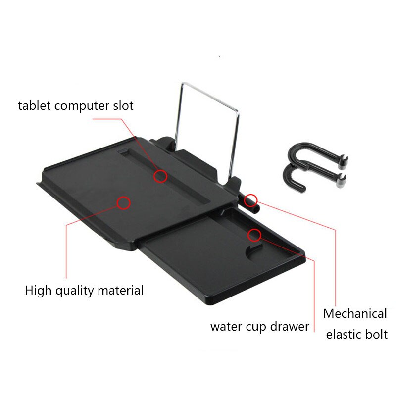 Voiture Table volant manger travail chariot boisson nourriture café marchandises plateau de support voiture ordinateur portable bureau montage support siège Table plateau
