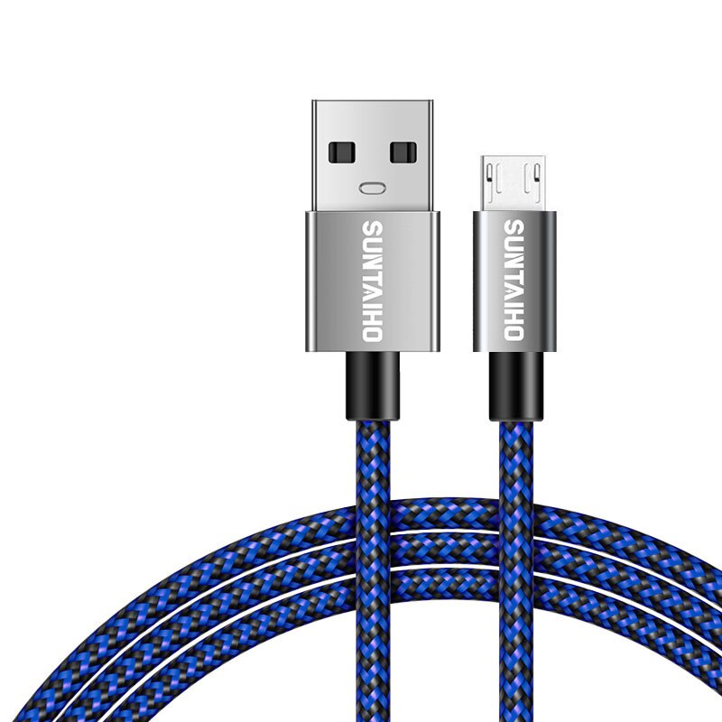 1m 2m 3m Mikro USB Kabel Für Xiaomi Redmi Hinweis 5 Profi 4 Mikro USB Ladegerät Kabel für Samsung S7 edg Android Telefon Mikro Kabel: Schwarz Blau / 1m