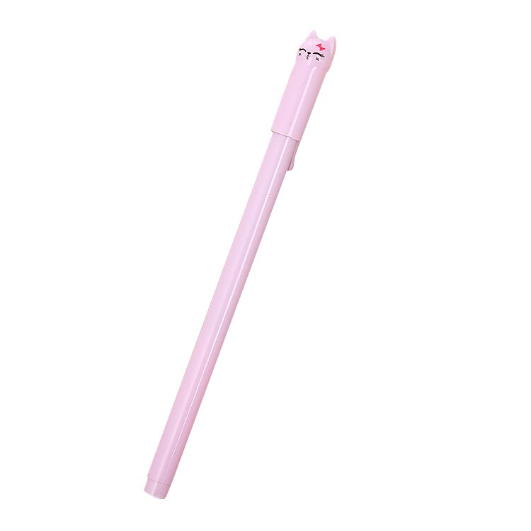 0.5mm brevpapper gulliga tecknade djur katt svans neutral penna student med full nål svart penna brevpapper leveranser: Rosröd