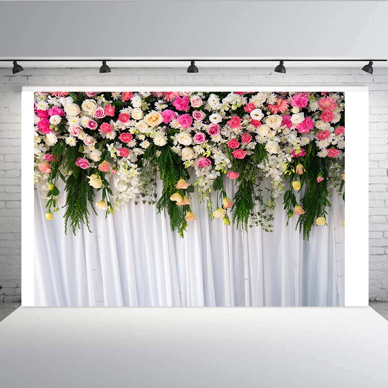 1pc realistiske 3d blomster væg baggrund bryllupsfest fotografering baggrund fotostudie rekvisitter