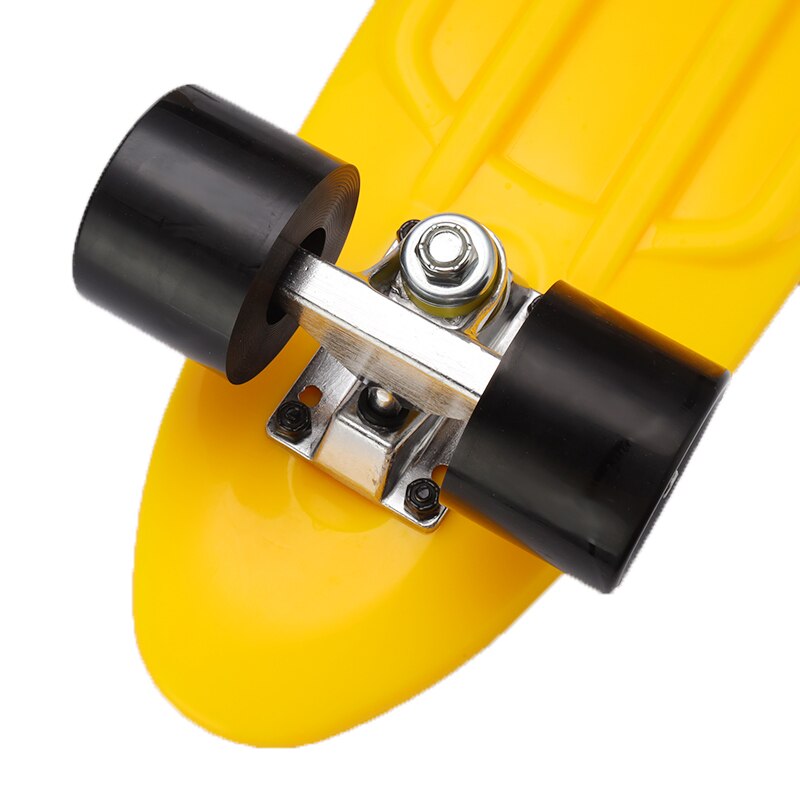 22 tums skateboard mini cruiser skateboard plast longboard 4 hjul single rocker utomhus sport för tjej pojke 56 x 15 x 10cm