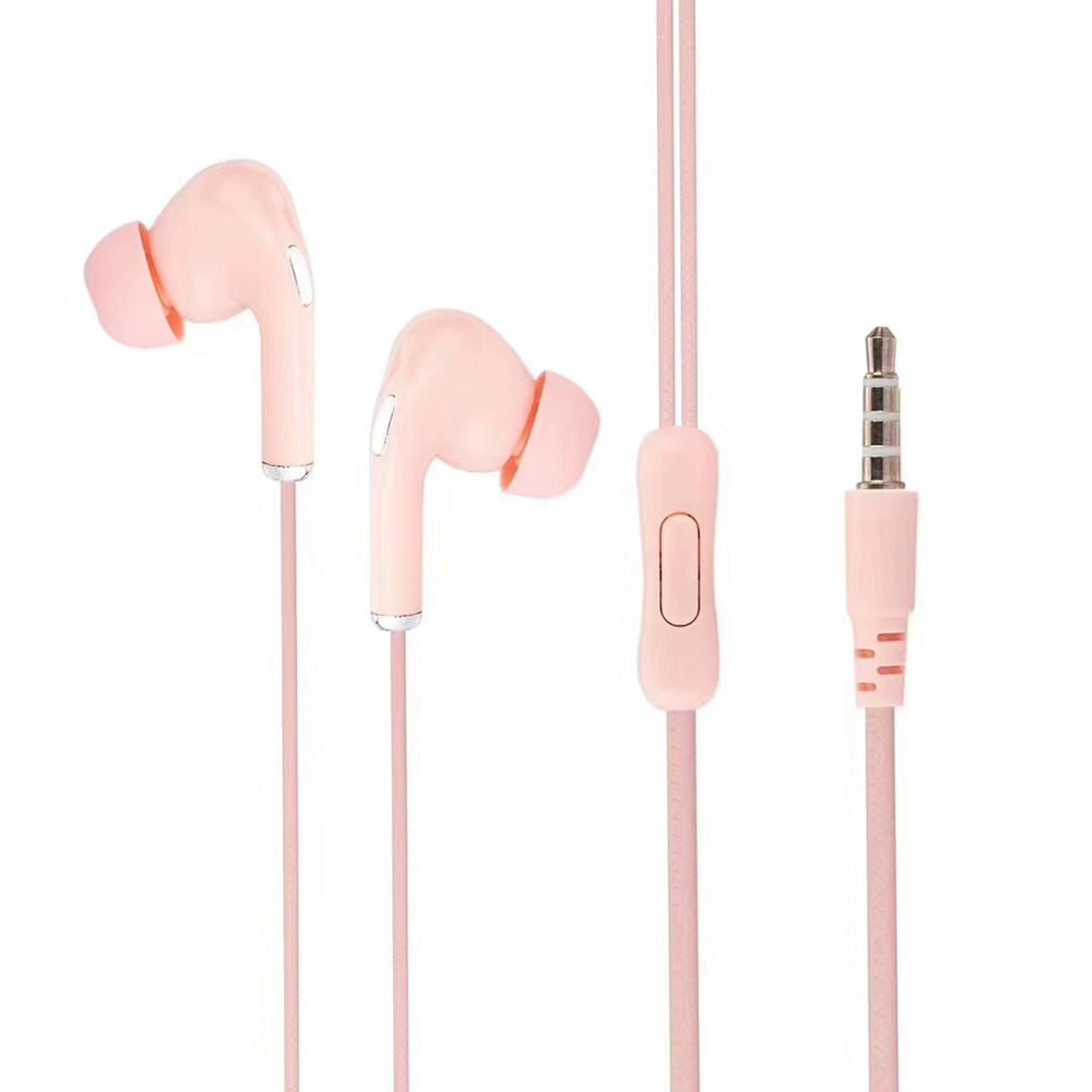 High Definition Bedrade Oortelefoon 3.5Mm In-Ear Bediening Draagbare Sport Bedrade Headset Met Microfoon Bedrade Koptelefoon Voor Mobiele Telefoons: Blauw