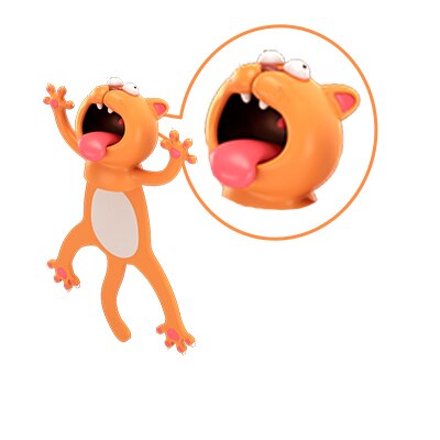 3D Cartoon Lovely Animal Bookmark Cute Cat PVC Bookmarks Funny Student Children School Stationery for Kids