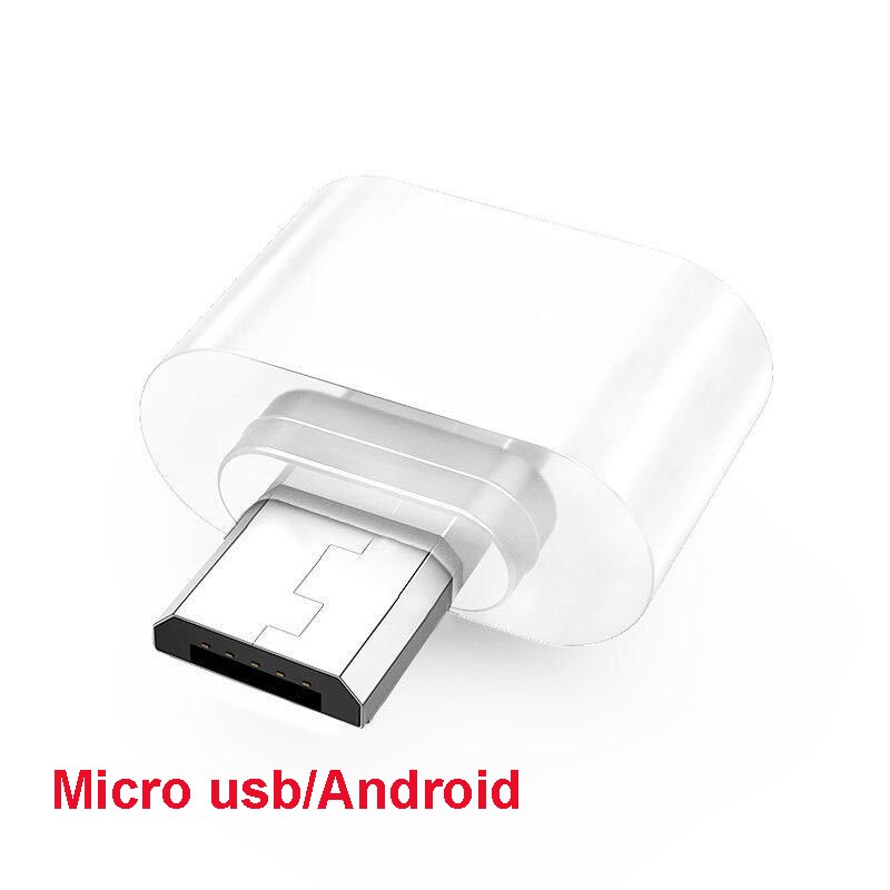 1 stk mini otg kabel usb otg adapter micro usb 2.0 to usb konverter til android tablet pc: Hvid