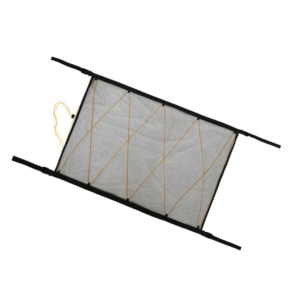 90 * 65cm bilars taknät elastiskt svart tak lastficka mesh förvaringsväska arrangör utomhustillbehör för skåpbil lastbil