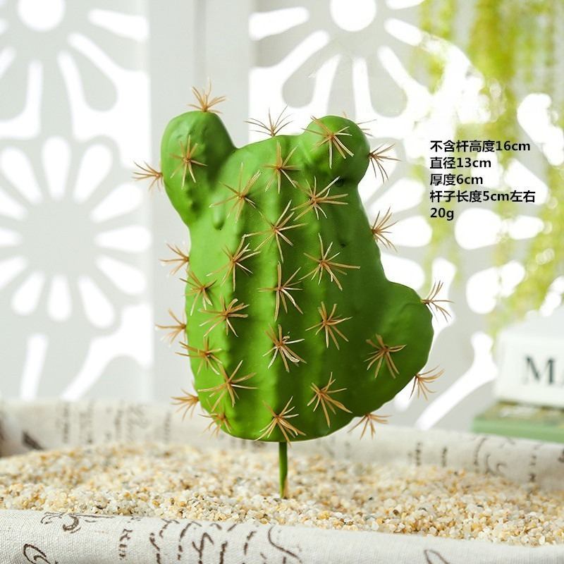 Kunstig grøn kaktus plast kunstig plante sukkulent potteplante tropisk kaktus hjem og kontor skrivebordsdekoration: Myntegrøn