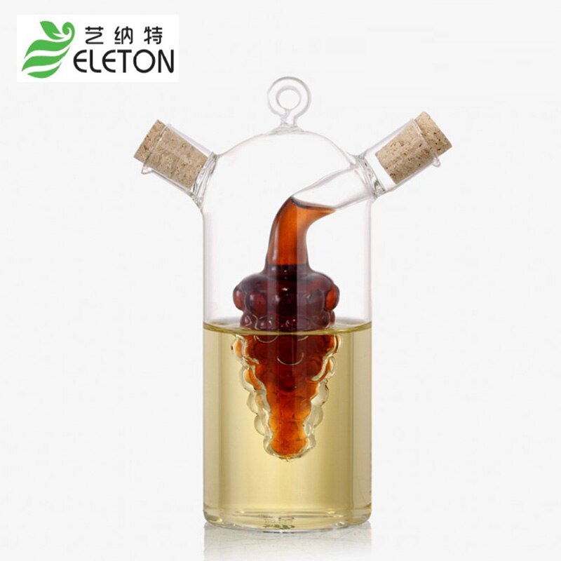 Recipiente de vidrio para salsa de soja y vinagrera de vinagre, botella de aceite y vinagre, bote de condimentos, suministros de cocina