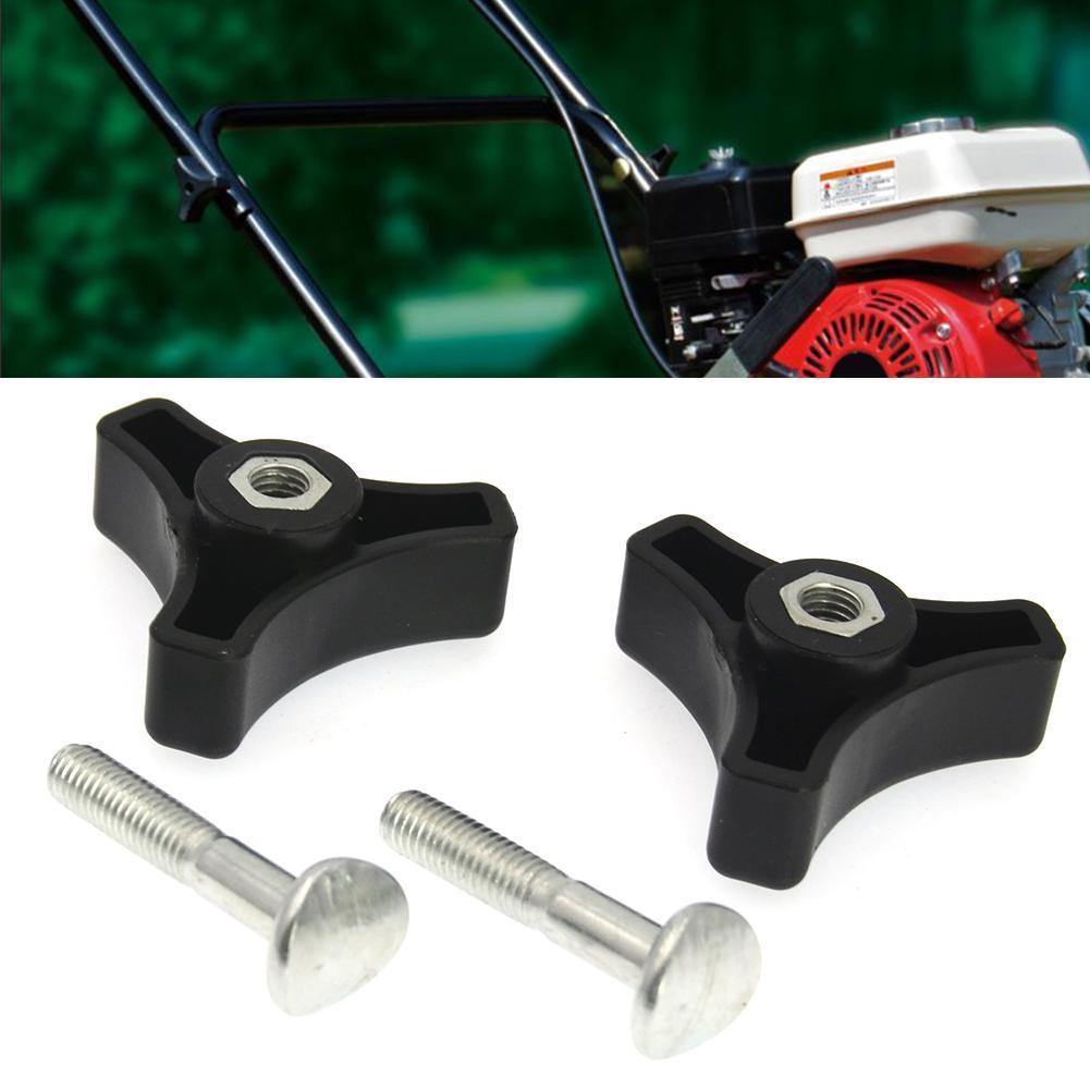 Black Lawn Machine Triangles Knob Handle Bolt Replacement Parts Handlebar Wheel Knob Bolt Nut Screw Bolt for Lawn Mower Machine