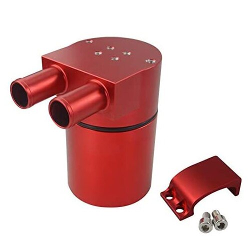 Car Oil Catch Can Kit Reservoir Fuel Tank 19mm for BMW N54 Engines for E90 E92 E93 E60: RED