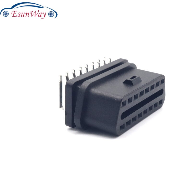 OBD II OBD2 90 Degrees 16 Pin Female Connector Adapter Wire Sockets Connector Plug Car Diagnostic Tool Cable