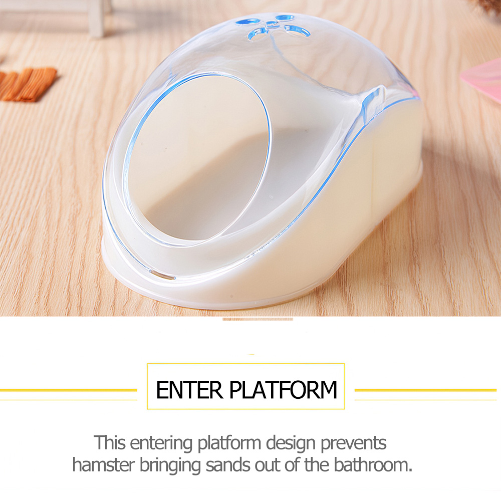 Baño hámster orinal arena baño, bañera con pala para ratón hámster y otras mascotas pequeñas