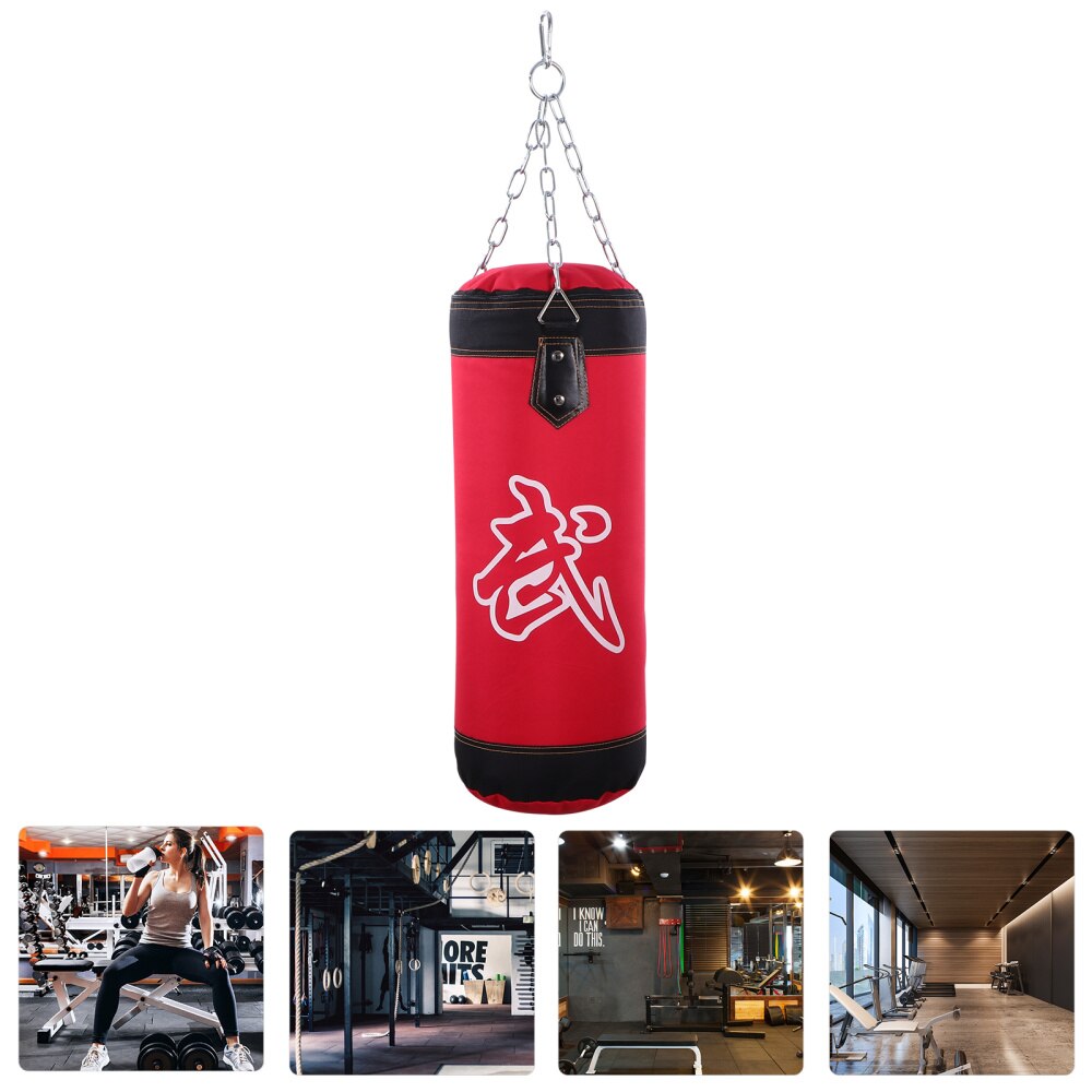 1pc Practical Hanging Oxford Cloth Exercise Bag Training Bag Kicking Bag Sandbag for Fitness Training Gym: Red 5KG