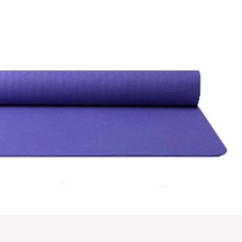 TPE Yoga Mat with Position Line Double-sided non-slip Carpet Mat For Beginner Environmental Fitness Gymnastics Mats 1830*610*6m: violet