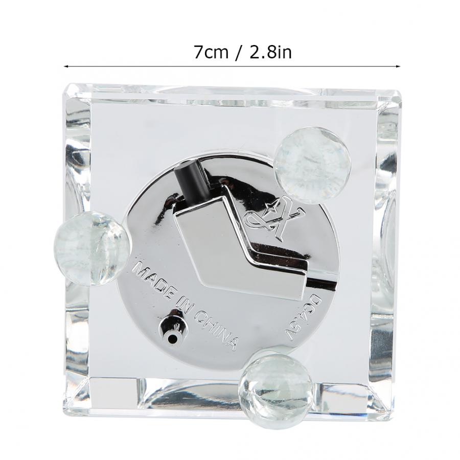 7 Colors 3D Crystal LED Light Base Display Stand Holder Home Decor with USB Cable Lamp Socket Adapter Crystal Bedroom Lamp