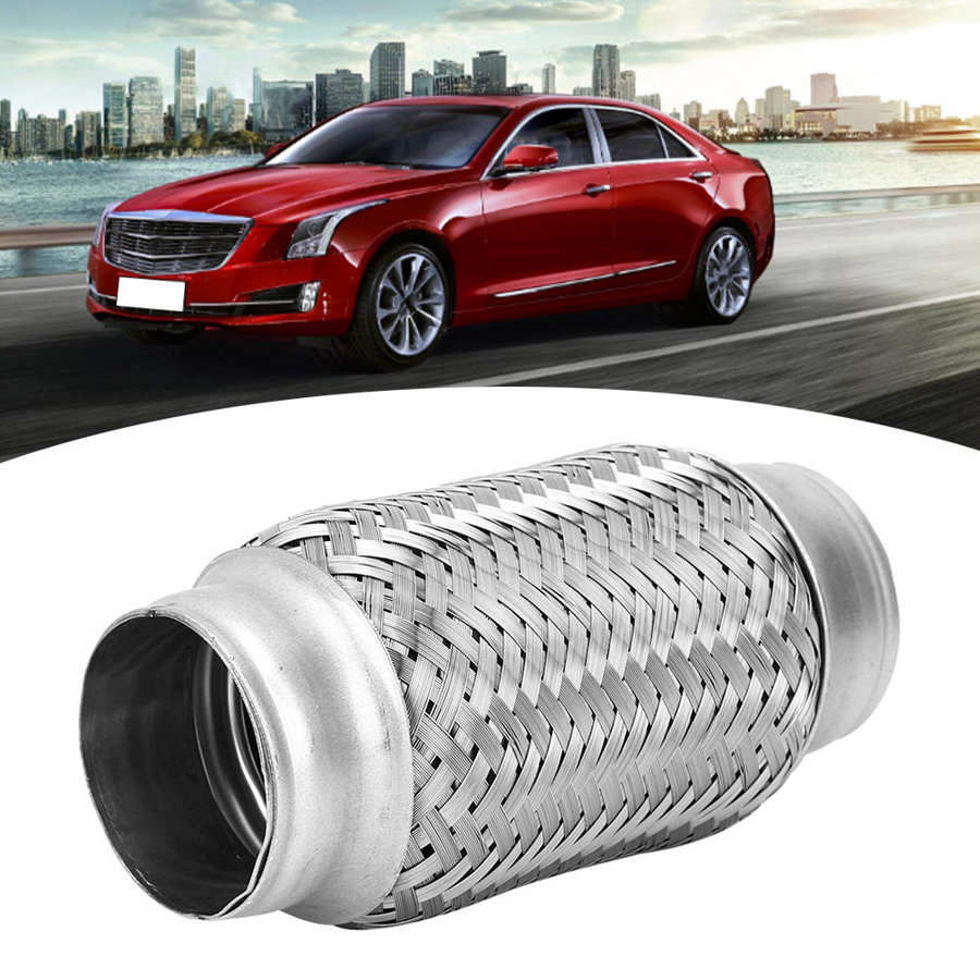 2" X 6" Stainless Steel Woven Exhaust Flex Pipe – Universal Muffler Tube (2 Pack?)