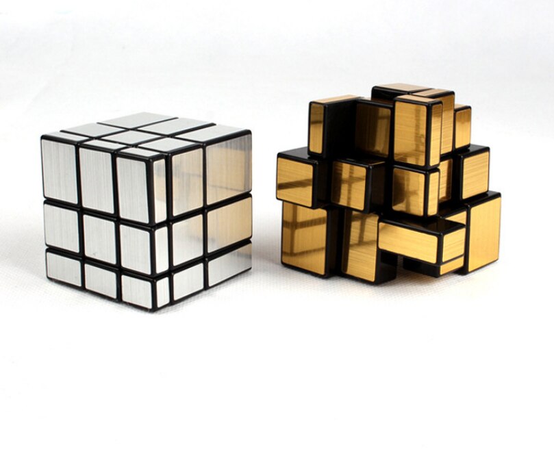 Mirror black with gold drawing cube, smooth, educational, early learning toys, special cube