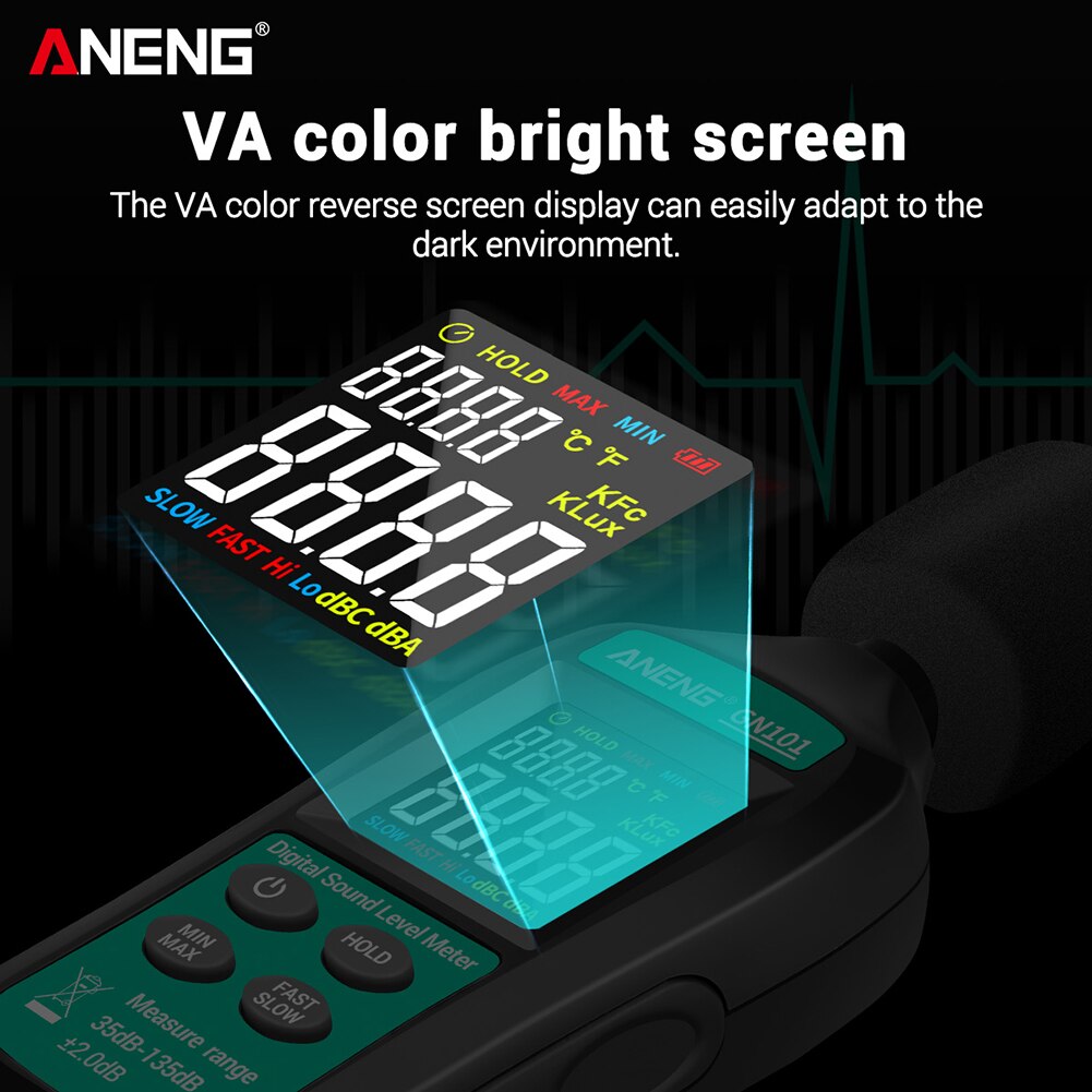 Audio Detector Volume Measuring Instrument Noise Measuring Instrument Meter Audio Volume Sound Level Meter Decibel Monitor