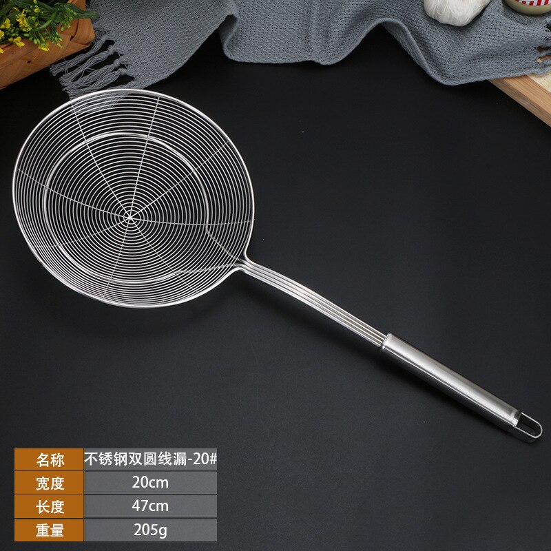 Colador de refuerzo para cocina, utensilios de cocina, colador con fugas de alambre de acero inoxidable, cesta para freír: XL