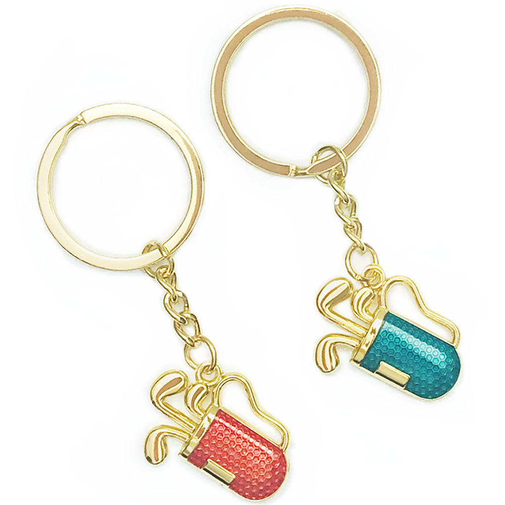 Porte-clés de sac de Golf en alliage 1 pièce, artisanal pour garçon et fille, porte-clés de téléphone, de voiture, de Club, en métal