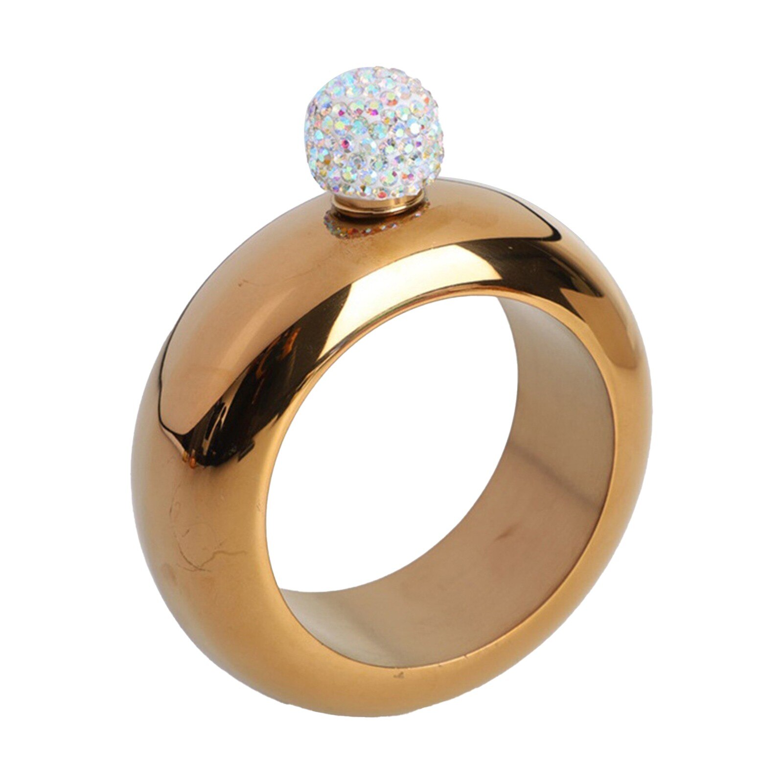 304 bracciale in acciaio inossidabile fiaschetta bottiglia di vino rotonda portatile bracciale con coperchio diamante russo bottiglia di fiaschetta Whisky #58: B