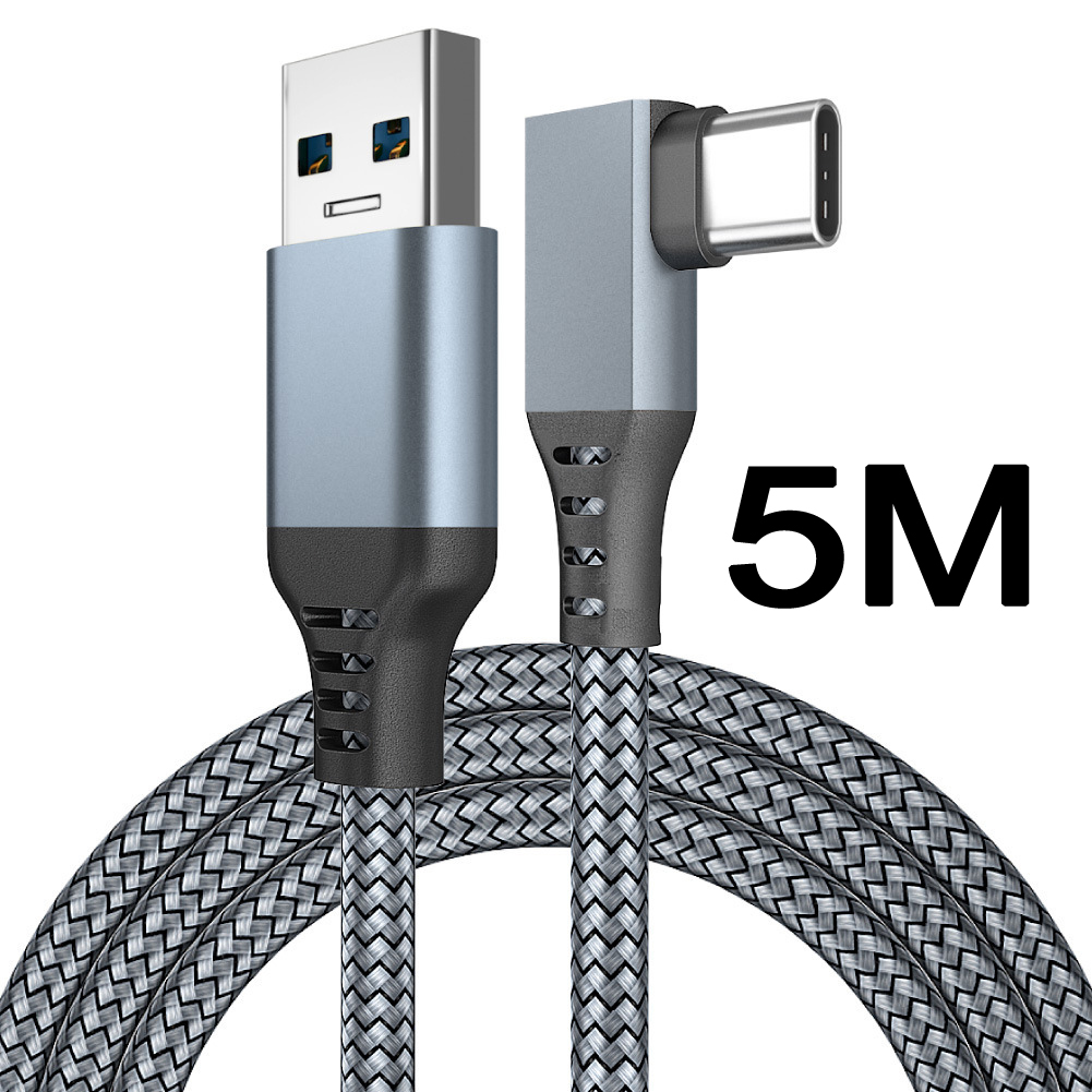 Kabel usb a till typ  c 5m för quest 2 oculus quest 2 link vr-glasögon virtual reality-headset spelhjälm oculis speltillbehör: Rosa
