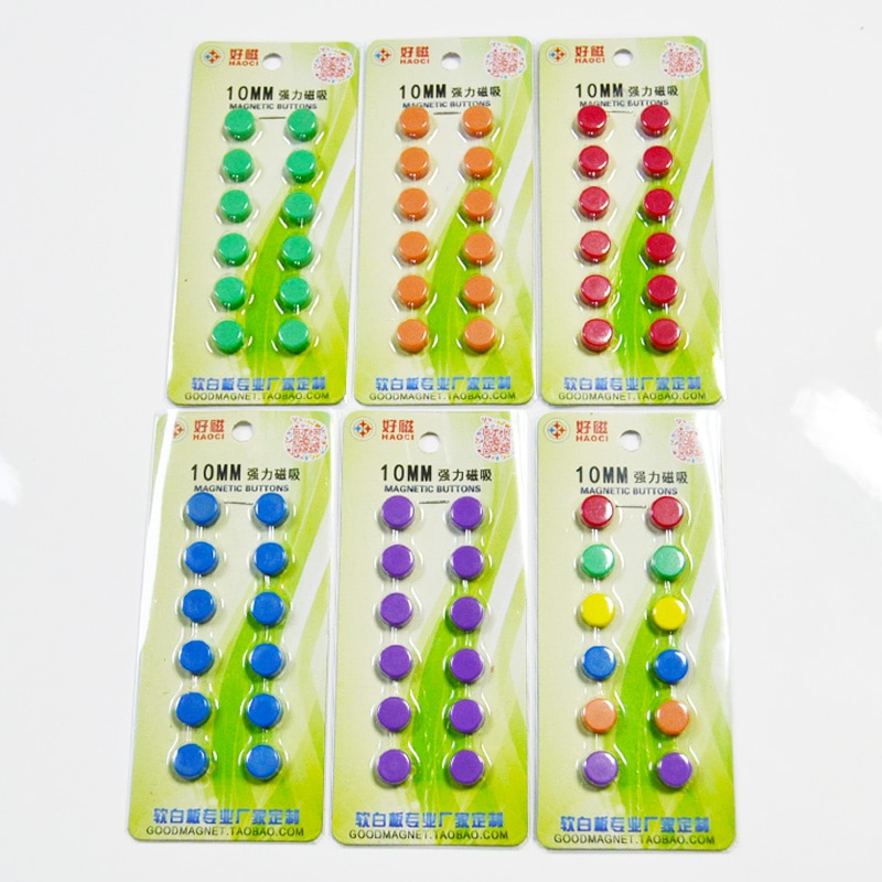 YIBAI 12Pcs/Lot Magnetic Round,Magnet Whiteboard Presentation radius=5mm Use for School Teaching/Mark classification