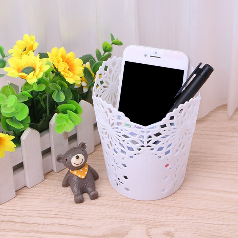 NoEnName_Null en plastique creux fleur brosse stockage stylo crayon Pot porte conteneur bureau organisateur