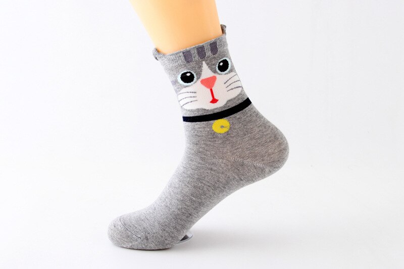 Cartoon kindersokken katoenen kinderen jongens meisjes korte sokken zomer katten honden print kinderkousen schattige studentensokken 6-12y