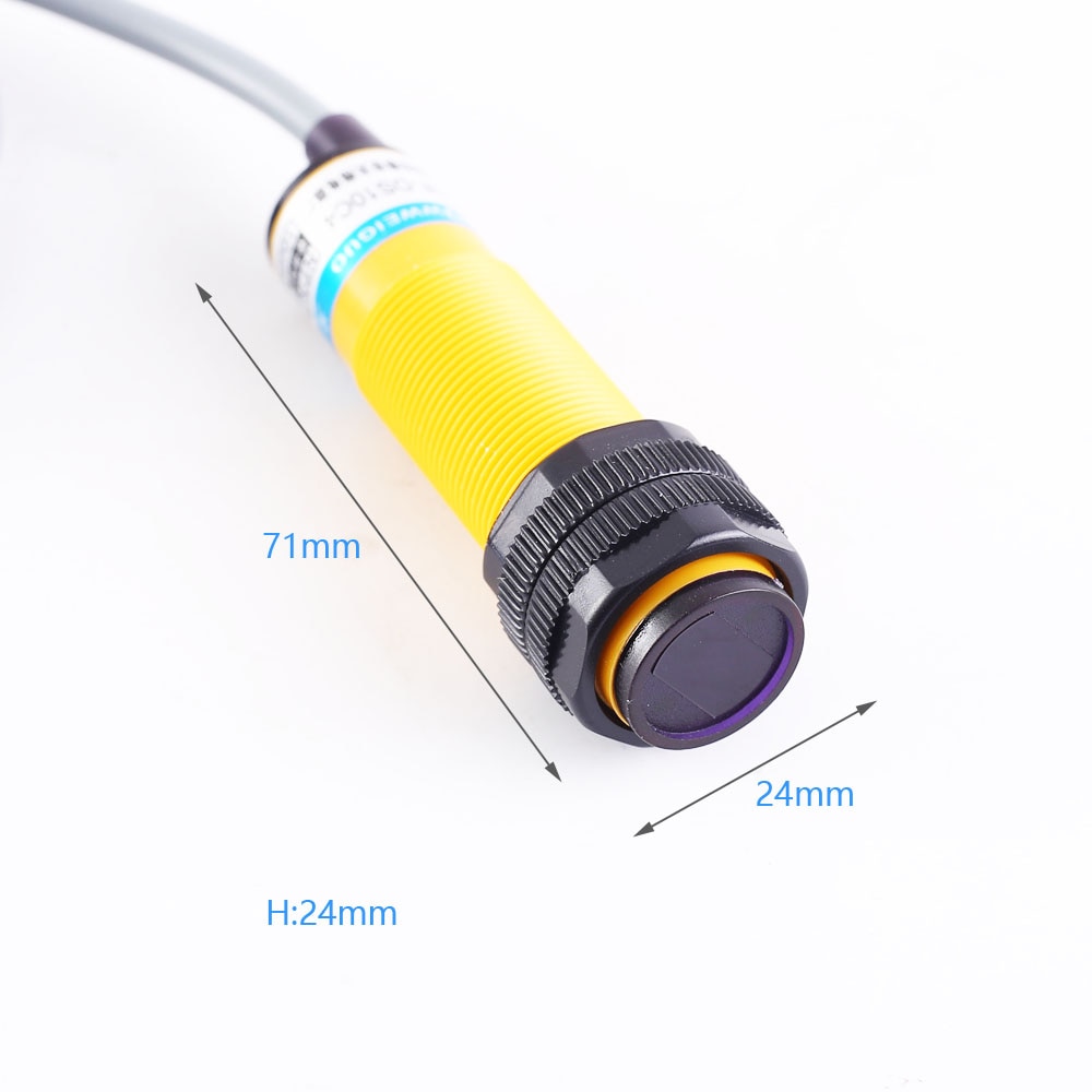 DC 6V-36V Infrared Distance Detector Infrared Sensor NPN 10cm Photoelectric Switch Controller NO Output Diffuse Proximity Switch