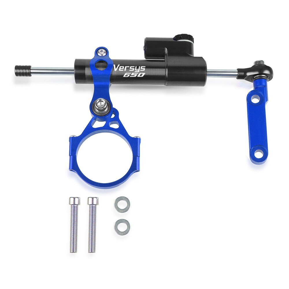 Pour Kawasaki Versys 650 Versys650 moto direction stabiliser amortisseur Support Support Kit de montage: Black-Black-Blue