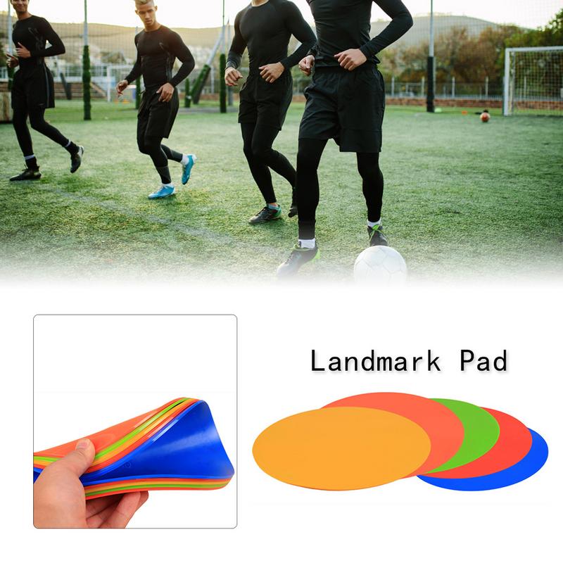 5PCS Round Rubber Flat Cones Training Spot Markers Football Pitch Floor Discs Sports
