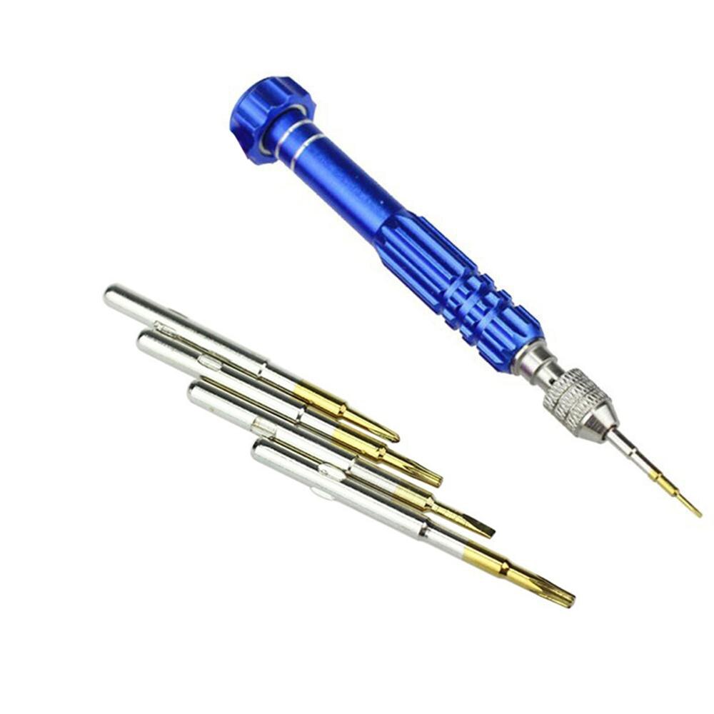 5 in 1 Multi-Function Repair Open Tools Kit Screwdrivers For iPhone Samsung Galaxy DIY Mobile Phone Repair Accessories: blue