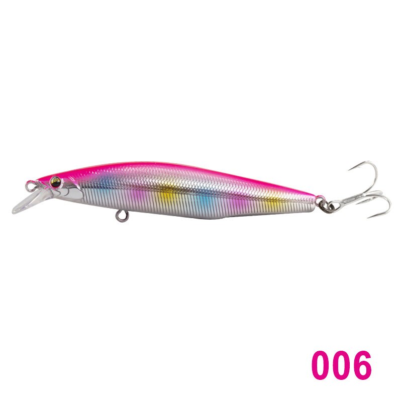hunthouse fishing lure marine gang slow floating minnow suspending swimbait seabass trout hard bait wobber: 006