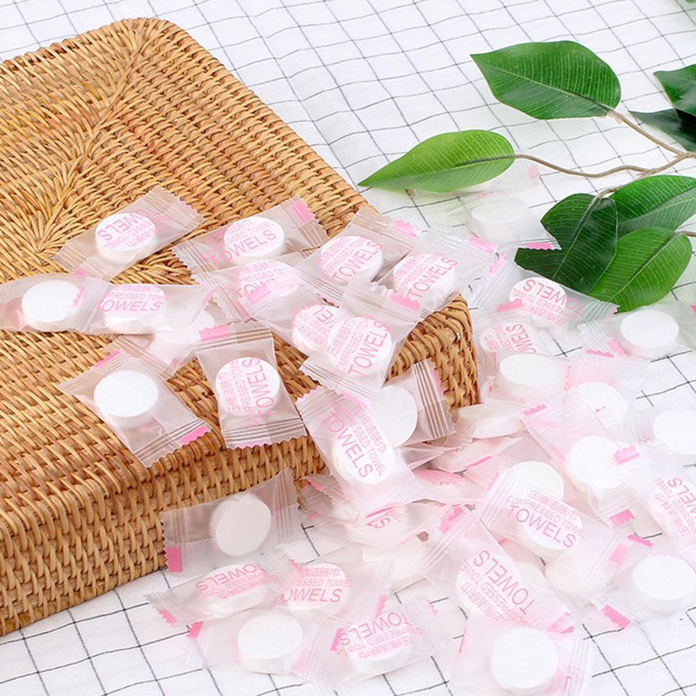 50pcs/lot Tissue Disposable Mini Portable Hand Compressed Face Cleaner Travel For Outdoor Towel Care Cotton P9Y9
