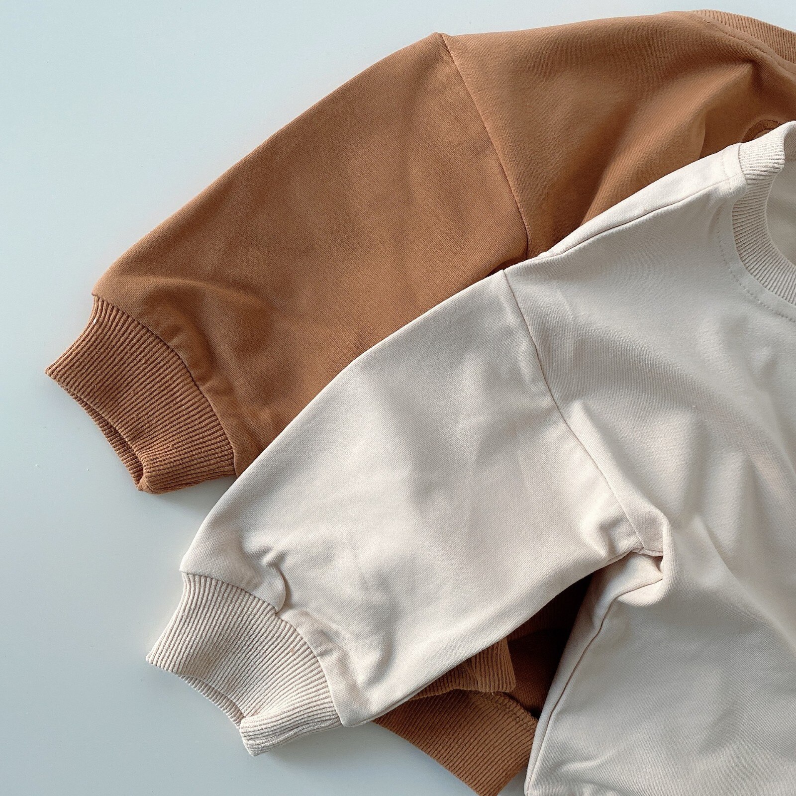 Spring Toddler Baby Girls Boys Rainbow Embroidery Sweatshirts Tops Kids Long Sleeve T-shirt Baby Cotton Clothes Outfits