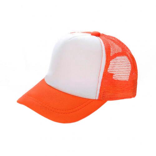 Gorra de béisbol informal de malla Lisa para hombre y mujer, gorro de béisbol con malla lisa, ajustable, Snapback, sombreros para hombres y mujeres, estilo Hip Hop, Unisex, 1 Uds.: Orange White