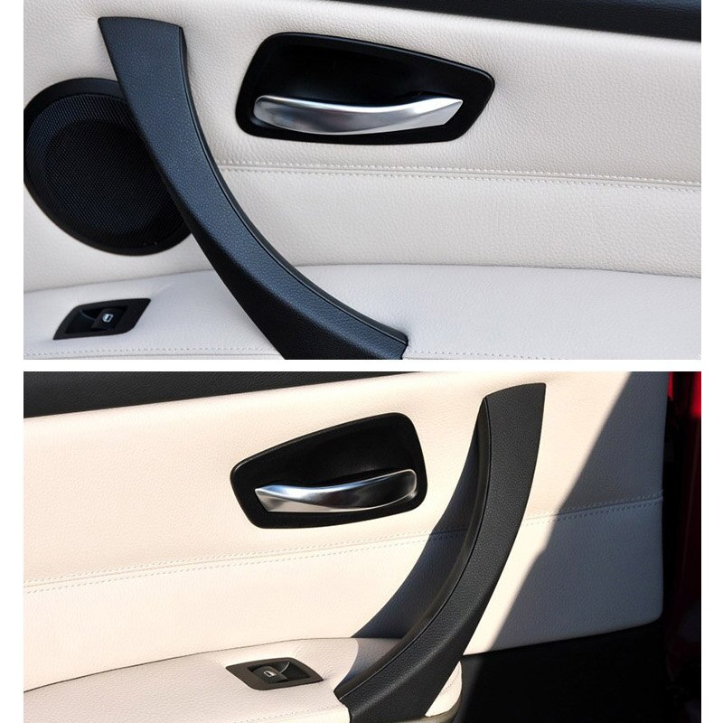 Grå beige sort venstre højre bil interiør håndtag indvendigt dørpanel træk trim cover til bmw 3 serie  e90 e91 328 330 335